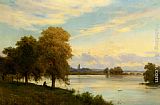 Walton on Thames by Alfred Fontville De Breanski